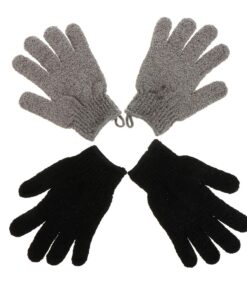 VALICLUD Peeling Duschhandschuhe 2 Paar und Sanftes Peeling aus Polyester für Tägliche Körperreinigung Beim Baden und Duschen
