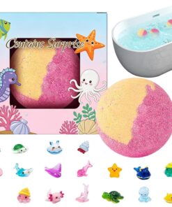 Badebälle Für Kinder | Perlende Bunte Strumpffüller Mit Spielzeug Im Inneren,Spa-Badesprudelkugel - Für Kindertag, Geburtstag Und Erntedanktag Für Und Mädchen