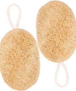 STOBAZA Luffa Spülschwamm Verdickter und Vielseitiger Luffa Spüllappen 2 Stück aus Natürlichem Loofah für Küche und Home Body Scrubbing