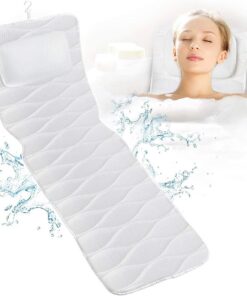 Badewannenkissen für Badewanne – Luxuriöses Badewannenkissen, rutschfestes | Badewannenkissen, atmungsaktiv, ergonomisches Wannenkissen für Zuhause, Badezimmer, Hotel