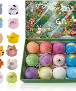 -Badewanne | 12 Stück Reinigungsbälle | Duftende Schaumbadekugel mit Tierfiguren | für , Mann, Oma, Mädchen, Jugendliche, , Zuhause, Reisen