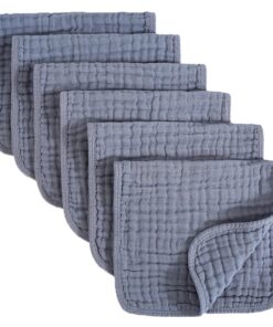 Packung 6pcs Baumwolle Lätzchen Baby Rurp Tücher Weiches Absorbierendes Gesicht Handtuch Schulterpolster 6-Schicht Zum Sabieren Und Zahnen Duschgeschenk