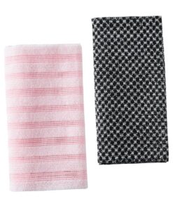 Hautpeeling Badetuch 2 Stück aus Polyesterfaser für Beine und Rücken | Schnelltrocknend, für Heimgebrauch, Zufälliges Design, Sanfte Körperpflege Zufälliger Stil