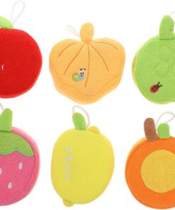 VALICLUD 6stücke Badebürste Für Kleinkinder Mit Cartoon-design Badeschrubber Und Hautmassager Für Kinderbaden Ergibt Reichhaltigen Schaum Für Sanfte