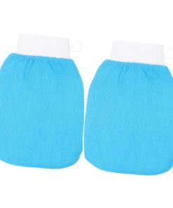 2 Stück-pack Peelinghandschuhe aus Kunstfaser, Blaue Exfoliating Gloves | Beine und Rücken, für Zuhause und Hotel, Angenehme Reinigung mit Reinigungswirkung Zufällige Farbe