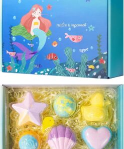 Dusch-Bubble-Ball, 6-teiliges Badesalz-Set, entspannender duftender Hautreiniger, Badezubehör, Spa-Pflegeprodukt für Badezimmer, Zuhause, Reisen, Hotel, Frauen, Kinder, persönlich, 10,63 x 2,36 x 6,69