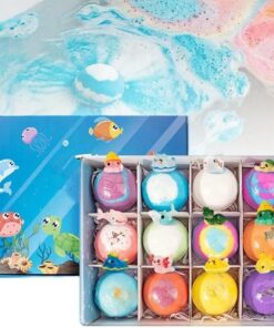 Badebomben Mit Überraschungsspielzeug Im Inneren, Um Die Haut Mit Feuchtigkeit Zu Versorgen, Den Körper Zu Entspannen Und Die Haut For Das Tägliche Baden(Blue)