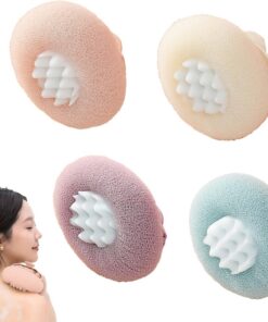 Saugnapf-Badesauger, Bade- und Duschball, 4 Farben, Körperpeeling | Badeschwamm, Körperbürste, Badezimmer-Duschschwamm für Frauen und