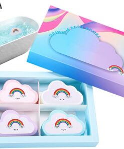 Sprudelndes Schaumbad für Erwachsene Regenbogenfarbener Sanfter | 4 Stück Schaumbad-Bälle Für , Mädchen, Jugendliche, , Zuhause, auf Reisen, Männer