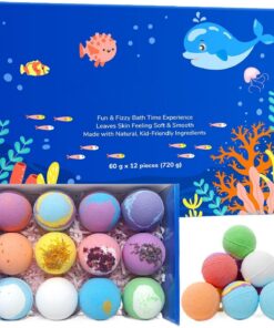 Sprudelbad Inklusive Spielzeug Und Duftreiniger | 12 Stück schäumende Schaumbad-Kugeln für Kinder Für Frauen, Mama, Ehefrau, Oma, Mädchen, Jugendliche, geeignet für zu Hause