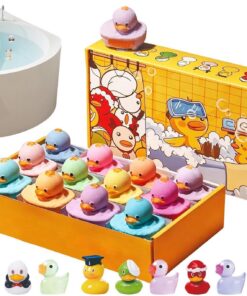 Adorable Bath Sponge, Floating Duck Water Toy Pack, Foaming Wash Tool with Skin Friendly Texture, Plush Scrubber Set for Safe Daily Cleansing, Tub Toy with Cartoon Style, Gift Set for Boys Girls