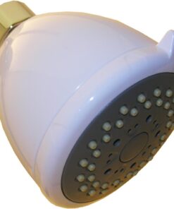 LASCO 08-2377 Shower Head with Three Function Massage, White Finish by LASCO