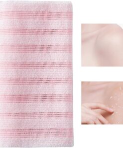 Luffa-Handtuch, langer, doppelseitiger Badteppich, Körperschrubber, Badetuch, Peeling-Tuch, für alle Haut, Männer, Frauen, ältere Menschen, Erwachsene, Zuhause, Spa, Dusche
