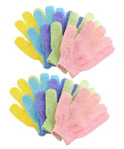 Healvian 10paare Exfolierende Duschhandschuhe Peeling-handschuhe Für Körperpflege Und Doppelseitige Massagehandschuhe Für Effektives Hautpeeling Farben Erhältlich Langlebiges Material