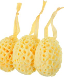 VALICLUD 3 Stück Wabenbälle Duschball Körperwaschschwamm Badeschwamm Peeling-duschschwamm Duschzubehör Hautreinigungsschwamm Tragbarer Badeartikel Duschartikel Bad Schwamm Zufällige Farbe