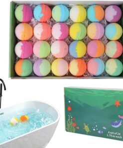 Badekugeln für die Badewanne 24 Stück duftende Tier-Motiv-Überraschung | Salzkugeln mit Spielzeug für die Badewanne für Zuhause Reise Bad Kindergarten Mädchen und Vorschulkinder
