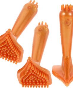 STOBAZA 3 Stück Kopfmassagegerät Massagekamm aus Kunststoff Kompakt für Reisen Akupressur und Muskelregeneration Körper und Kopfhautmassage