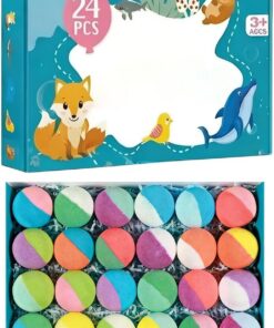 Badebälle mit Spielzeug 24 Stück, bunte schäumende Bälle | für Kinder, und Mädchen für Teenager, , Kinder, , Mädchen
