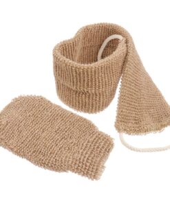 STOBAZA 2 Stück Ramie Jute Peelinghandschuhe und Peeling Rückenschrubber mit Sanfter Körperpeeling Funktion für Dusche und Bad
