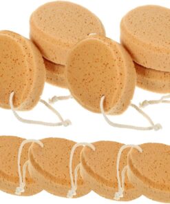 Healvian 20stücke Teiliges Badewaschsponge Natürlichem Schwamm Für Erwachsene Und Hautschonend Für Duschen Und Massieren Mit Praktischer Aufhängeschlaufe Langlebig Und