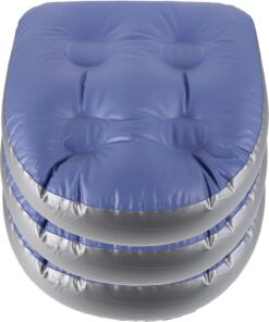 OUNONA Aufblasbares Badewannenkissen 3 Stück mit Saugnäpfen PVC Komfort Sitzkissen für Erwachsene Badewanne Spa und Wellness faltbar für Reisen und platzsparende Aufbewahrung