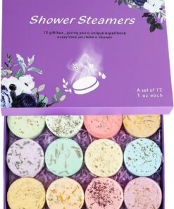 Aromatherapie Dusch Bommeln 12 Stück Beruhigender Entspannungsduft | Aromatherapie Blätter Für Das Baden Geschenk für Männer Damen Muttertag Geburtstag Weihnachten Bad Wohnung