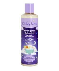 Childs Farm SlumberTime Beruhigende Bademilch Lavendel und Mondmilch 250 ml | Sanftes Schaumbad vor dem Schlafengehen, für empfindliche oder zu Ekzemen neigende Neugeborene, Baby- und Kinderhaut.
