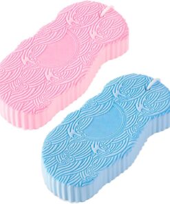 Baby-Badeschwamm – Waben-Duschschwamm zur Reinigung | weicher Schrubber, kompakt und reisefreundlich für Kinder, Körper, Badewanne, Reisen, Waschbecken, Dusche, Badezubehör, 2 Stück