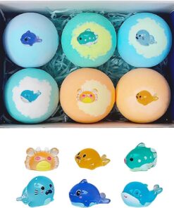 Sprudelbad Ball 6 Stück erfrischendes Körperreinigungsbad zum Einweichen | Schaumbad Spa Set mit Tierfiguren zum Geeignet für Kinder, und Mädchen, Spa, zu Hause, Badewanne, auf Reisen, in dem Hote