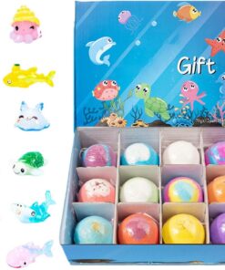 12Stück Badekugeln Kinder Mit Überraschung, Badekugel Mit Spielzeug Innen, Badebomben Kinder, Natrual Und Organische Blase Bad Bomben, Badezusatz Kinders, Für Kinders, Frauen