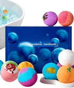 Badebälle für Mädchen 12 Stück getrocknete Blumen mit langanhaltendem Duft | Handgemachte Schaumbadkugeln für Feiertag Geburtstag Sommer Spa Entspannung Selbstfürsorge und Strumpffüller