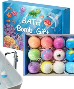 Badeschaum-Kugel Sicheres 12 Stück Sprudelspiel mit Spielzeug im Inneren | Kinder Badewannenball Kollektion Für Sohn Tochter Familienzeit Garten Pool Zuhause Spielzeit
