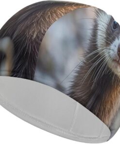 Badekappe für haarige Frettchen, hohe Elastizität, passend für langes Haar, kurzes Haar, bequem, große Duschhaube zur Reduzierung des Widerstands und Haarschutz