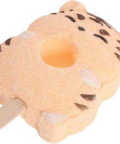 Healvian Gelbe Badekugel in Niedlichem Tiger Design mit Duftender Schnellfreisetzung Geschenkverpackung für Party und Feier für Frauen