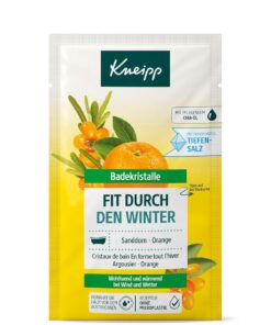 Kneipp Badekristalle Fit durch den Winter - mit wertvollem Sanddorn-Extrakt und natürlichem ätherischem Orangenöl - 60g