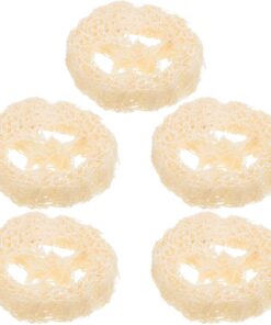 STOBAZA 5 Stück Natürlicher Loofah Seifenhalter mit Dicker Basis Schnelltrocknend Atmungsaktiv Vielseitig als Seifenablage und Dekoration für Badezimmer und Küche