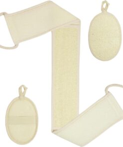Natürlicher Luffa Organisch Extra Sanft Waschbar Wiederverwendbar | Körperschwamm für Bad, Gesichtspflege, Rückenpeeling, Spa, Reisen, Küchenreinigung sowie Geschirrspülen