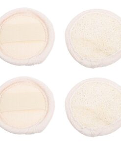 ibasenice 4 Stück Peeling Luffa Pads 6,5cm Weiche Luffa Gesichtsreinigungspads Hautfreundlich Kompakt Für Make up Entfernung Und Sanftes Peeling Für Reisen Und Tägliche Hautpflege