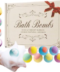 Badeball Natürliche Schaumbad-Pflegeprodukte | 12 duftende Sprudelbäder für Erwachsene, Damen, Mütter, Ehefrau, zuhause, Badewanne, Reise