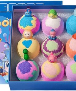 Badebälle für Kids 12 Stück, schäumend, sanft erfrischend | mit Spielzeug im Inneren für Kinder-Badebälle für Teenager, , Kinder, , Mädchen, Töchter und Söhne