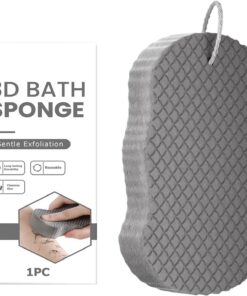 Badeschwamm – Körperschrubber, Luffa, sanftes Peeling, Badezubehör, perfekt für Männer, Frauen, Jugendliche, Kinder oder Badezimmer, 7 x 3,2 x 14 cm, 42 g