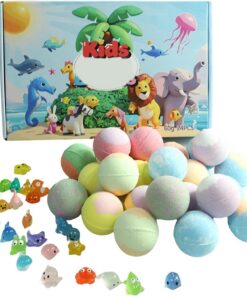 Badebomben für Kinder 24 Stück Erfrischende Körperreinigung | Duschkugeln mit Spielfigur-Tieren für Kinder Mädchen Zuhause Reise Hotel