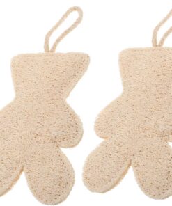 VALICLUD 2stücke Natur Luffa Schwamm für Körper und Gesicht Peeling-duschschwamm mit Dichten Borsten Weicher Waschschwamm für Hautreinigung zu Hause