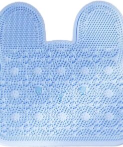 Foot Cleaning Pad - Pedicure Brush for Daily Hygiene | Soft Flexible Bristles with Anti Slip Bottom Gentle Massage, Bathroom Accessory for Dirt Removal Relaxing Shower Routine 11.97x13.86 in