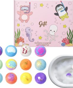 Badekugeln mit Spielzeug im Inneren Sanfte Erfrischung Bunte | Badeperlen Als Kleinigkeit Für Den Weihnachtsstrumpf Für Teenager Kinder Mädchen Tochter