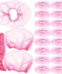 STOBAZA 500 Stück Große Einweg Duschhauben Damen Elastisch für Langes Haar Spa Hotel Badezubehör Rosa