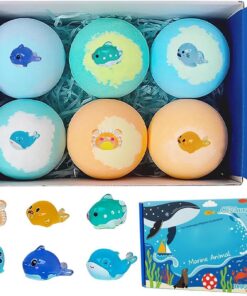 Sprudelbad Ball, 6 Stück erfrischender Körperreiniger für die Dusche, Spa-Sprudelbad mit Tierfiguren als Spielzeug, Geeignet für Kinder, und Mädchen, Spa, zu Hause, Badewanne, auf Reisen, in dem Hotel