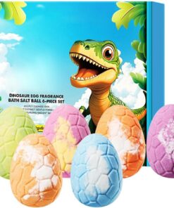 Badebälle für Kinder mit Spielzeug 6-teiliges Dinosaurier-Set für die | Brausende Salzkugeln für Mädchen Reise Bad Gästezimmer Hotel Zuhause Kinderbetreuung