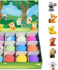 Badebälle für Kinder | 12er Natur-Reiniger mit Tierfiguren, Brausebäder - für, Geburtstag, Kinder, Mädchen,