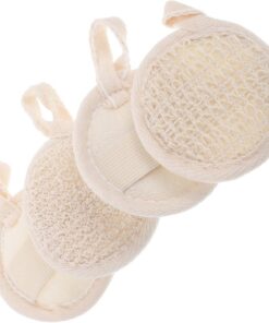 Abaodam Natürlicher Loofah Badeschwamm Baumwoll mischgewebe Sanftes Peeling Langlebig und Nachhaltiger Körperpeeling Schwamm für Dusche Spa und Reise Geeignet